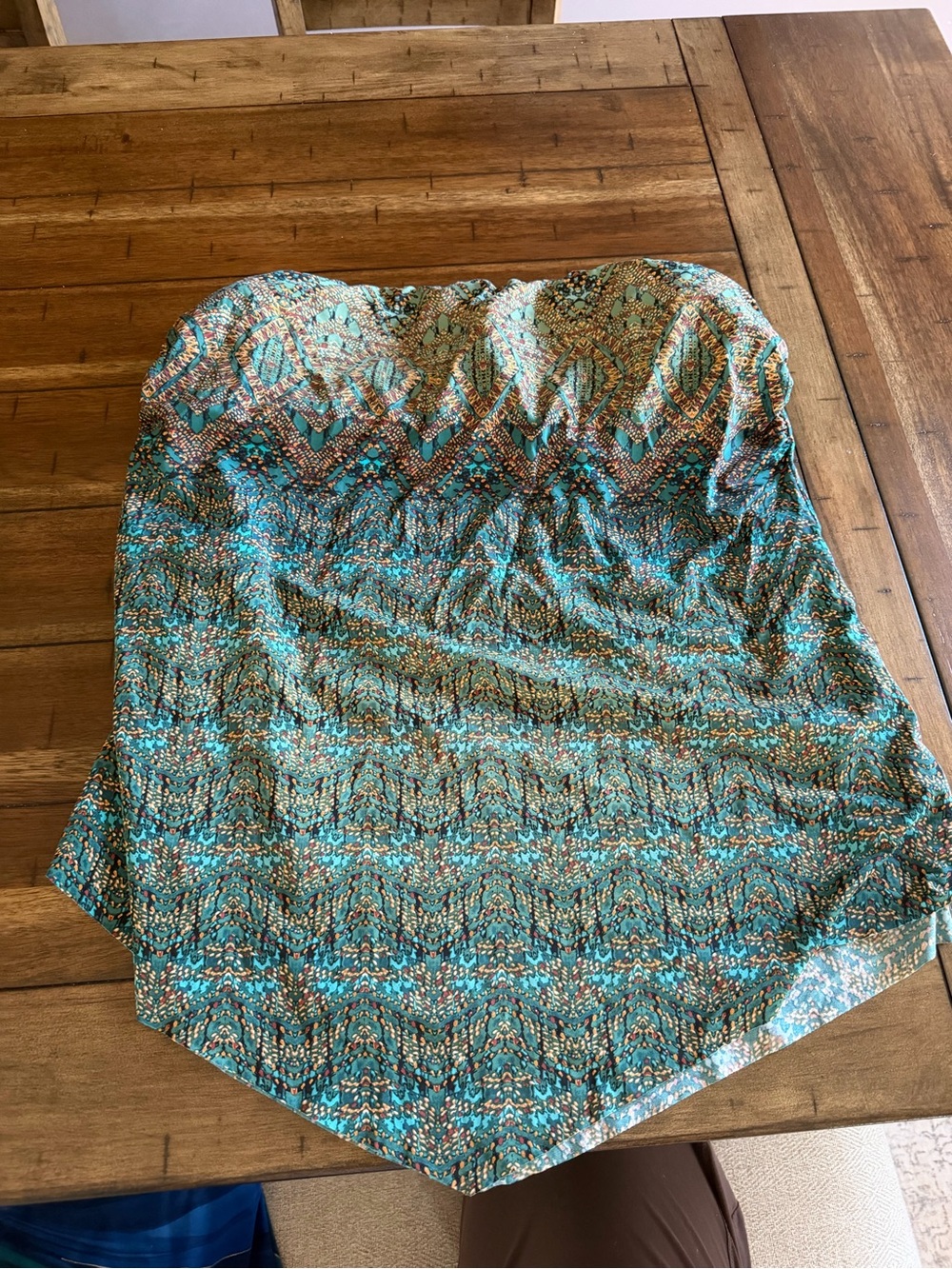 Miraclesuit Green Teal Floral hankini tankini top